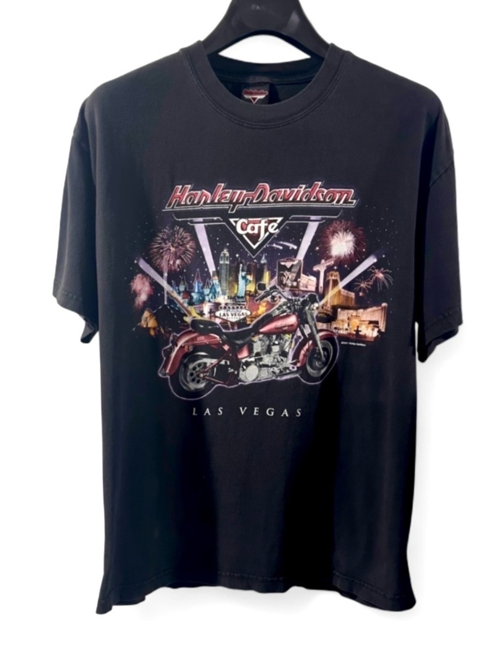 Vintage Harley-Davidson Cafe Las Vegas Graphic T-shirt Size Men’s Large